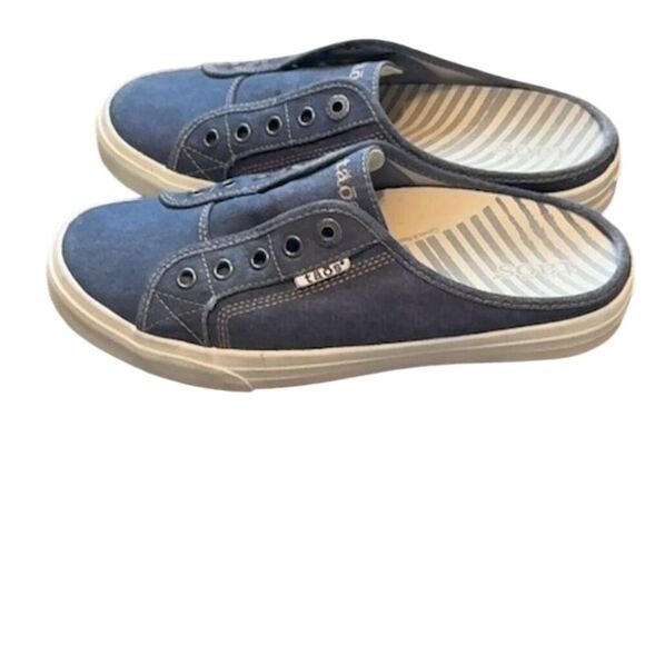 Taos Women's EZ Soul Blue Canvas Mule Sneakers Size 8.5 Standard Casual Slip-On - Picture 1 of 8